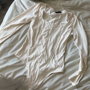 House of Harlow 1960 Cream Bodysuit